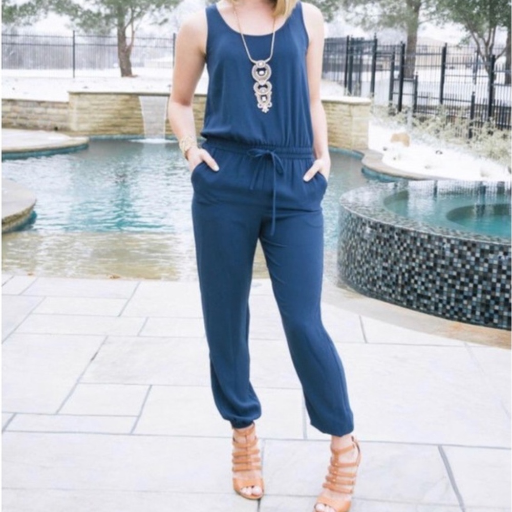 Cabi French Navy Jumpsuit #303 sz. Small